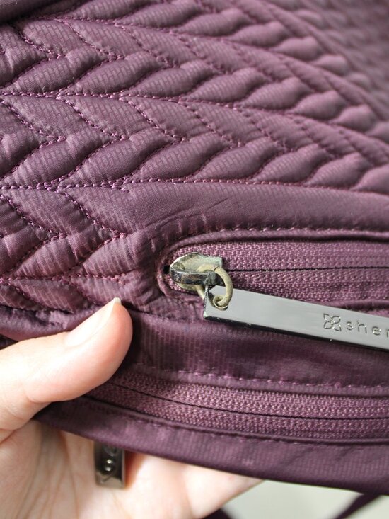 Sherpani Esprit Burgundy Quilted Teardrop Anti-Theft RFID Multi Pocket Sling Bag main image 13